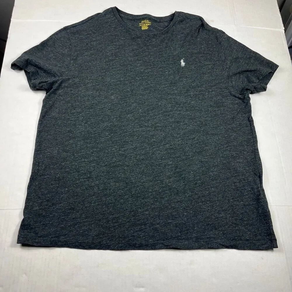 Polo Ralph Lauren Mens Gray Short Sleeve Pony T-Shirt Classic Everyday Tee XL